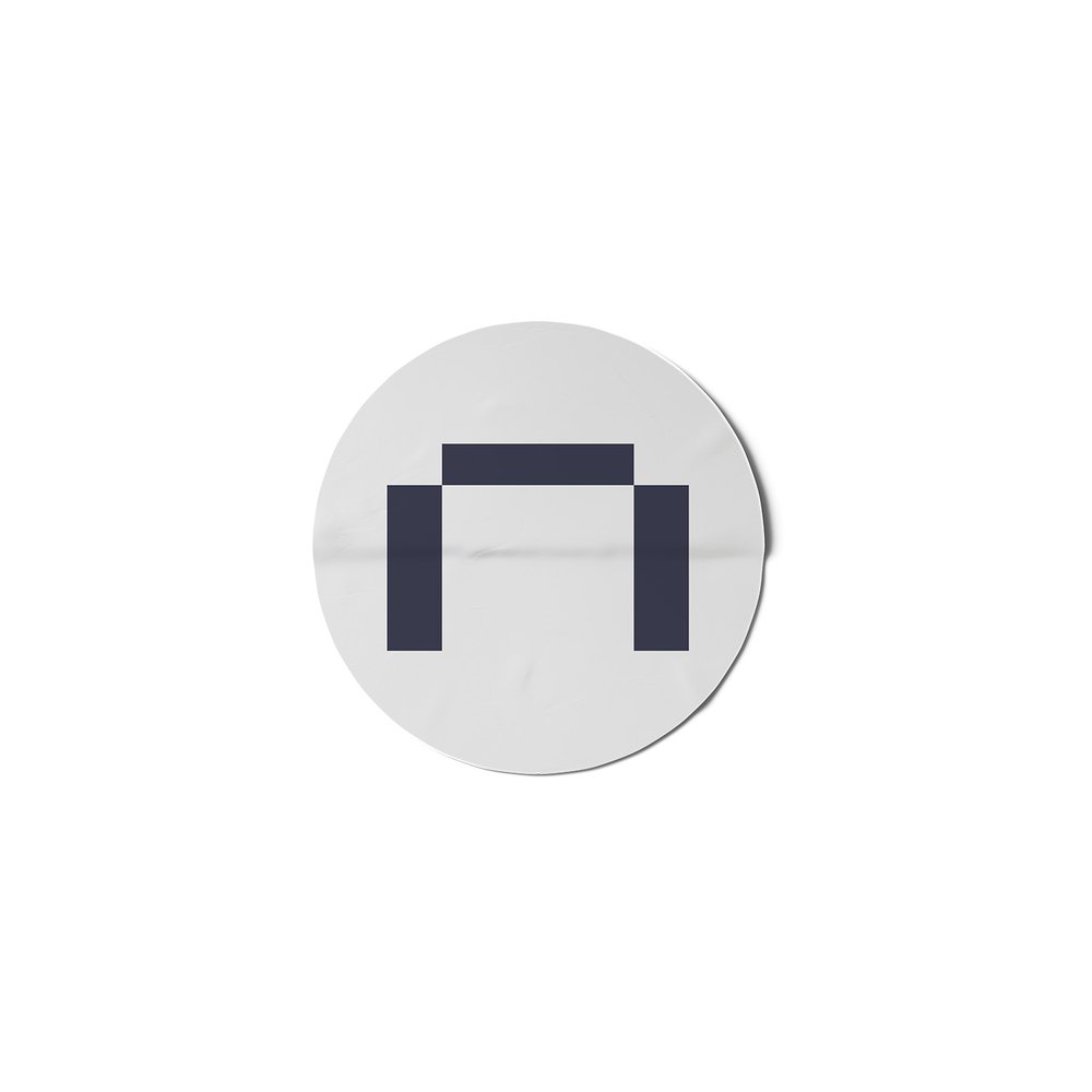 The Prostor mark, isolated — a broken, open-sided П built from a grid of blocks.